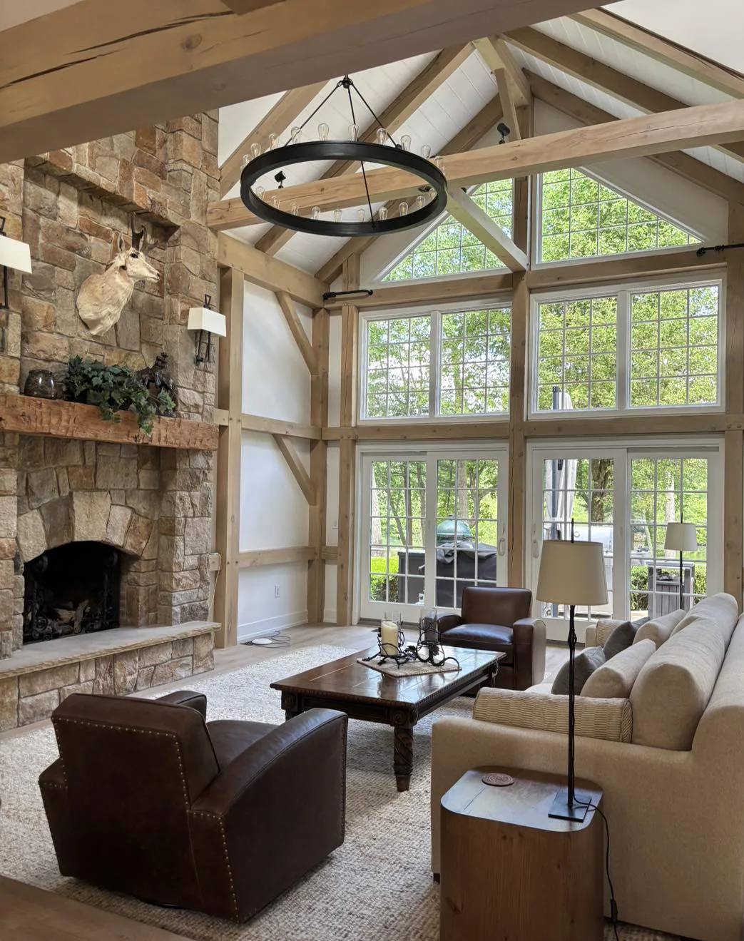 Hand-painted living room interior with refined trim and wall finish by Friel's Fine Finishes — Monmouth County, NJ